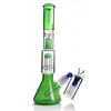 Green Beak Bong Straight Glass Water Bongs with Ash Catcher Hookah Diffused Downstem Perc Bongs Free Shipping