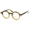 Mode Sonnenbrille Rahmen Retro Handgemachte Acetat Runde Rahmen Brillen Männer Vollrand Optische Brillen Rezept Vintage Myopie Gläser Wom