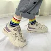 2021 Autumn New Old Shoes Harajuku College Style Casual Women's White Sports Y0907