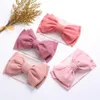 Falso Sólido Cashmere Turbante Bow Headband TopKnot Elastic Winter Hair Bands Headwraps Bebé Recém-nascido Menino Menina Acessórios