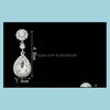 Dangle Chandelier Brincos Jóias Mulheres Casamento Misturor Crystal Waterdrop 925 Sier Sier Sier Gota 4 Cores Entrega 2021 Uj0rt