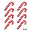 Décoration de fête 8pc Grand 8237 cm Christmas Candy Cane Aluminium Foil Balloons Santa Claus Conges pour la décoration intérieure Supplies2430302