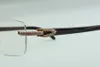 style designers haut de gamme lunettes de diamants moyens 3524012 monture de lunettes en cornes de buffle noir naturel, taille: 36-18-140mm