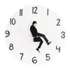 Horloges murales Ministère des promenades idiotes Horloge Minuterie durable pour la décoration de la maison Comédien Décor Nouveauté Montre Funny278d