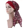 Cappello Chemio Donna Turbante Testa Sciarpe Copricapo pre-legato Bandana Fascia elastica Soft B95F Scot22