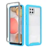 Heavy Duty Protection ShockoProof Fodral för Samsung Galaxy A42 5G Soft TPU + PET Front Film Transparent Acrylic Hard PC Back Cover