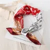 Kvinnor Silk Scarf Square Lady Hår Sjal Wraps Print Designer Bag Swimming Neck Foulard Bandana Summer Head Hijab Kerchief