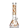 2021 Mushroom Beaker Bong hookah 5mm thick GLOW IN THE DARK glass water pipe oil rig dab recycler smoking accessories bowl