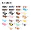 Lunettes de soleil carrées surdimensionnées pour femmes, 29 couleurs, noir, rose, une pièce, grande monture, lunettes de marque pour hommes, en vrac, 2021