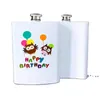 Sublimation Blanks White 8oz Hip Flask Roestvrijstalen Liquor Flasks Lekvrije Wijn Flagon Container voor Bruiloft door zee CCA12160