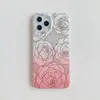 Placage Feuille Rose Fleur Téléphone étuis pour samsung Galaxy S21 FE S20Ultra S20FE A52 A72 A32 A51 A71 A42 Note 20 Coque Souple