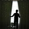 Zasłony + ekran okna Nowoczesny Hollow Star Faux Linen Blackout Zasłony do salonu Sypialni Zasłony Okna Zasłony do 210712