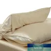 Silk Satin Pillow Case Bedding Pillowcase Queen/KING Smooth Home White Black Grey Khaki Sky Blue Pink Sliver #SO