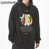 GONTHWID Sad Balloon Toys Imprimer Sweat-shirts à capuche Harajuku Hip Hop Casual Pull Sweats à capuche Streetwear Mens Tops 201103