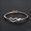 Braccialetti con ciondoli Bracciale Jewelrysier Versione coreana femminile della personalità semplice Mori Student Love Wings Girlfriends Gioielli Compleanno Gi