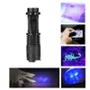 SK68 Mini Przenośna LED Porozumienia Latarka UV Ultra Violet 395nm 365nm Zoomable dla kotów Dog Animal Pet Morza Wykrywanie Lampa Light