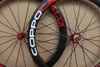 مصنع 700C Carbon Road Clincher Bike Wheels 50mm Bicycle Wheelset 3K Matte Barkal Brake Surface