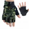 Children's Finger Gloves Five Fingers Gloves Children Army Tactical Half Finger Summer Camp Sports Camouflage Military Outdoor Cycling Climbing Fitness Kids