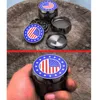 Smoking accessories mental grinder flag herb smoke grinders diameter 63mm Zinc alloy material