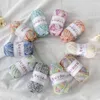 1PC Milch Baumwolle Segment gefärbt Garn Bunte Hand Stricken Häkeln Regenbogen Spray Dot Wolle Garn Gestrickte Baby Pullover Schal kuchen Thread Y211129