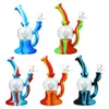 7.4 inch silicone water pipe smoking pipes hookah bowls glass bong bongs bubbler dab rig oil rigs cigarette holder tobacco