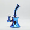 6 Inch Tinted Glass Bong Matrix Perc Dab Rig Hookahs Small Bubblers Pipe Tobacco Smoking Water Pipes Oil Rigs 14mm Bowl