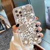 Lüks Bling Glitter Tam Elmas Kılıfları Parfüm Şişesi El Yapımı Temizle Akrilik Kapak iphone 13 12 11 Pro Max 8 Samsung S20 FE S21 Ultra A02S A12 A22 A32 A42 A52 A72 A21S