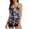 المرأة قطعتين المايوه البطن السيطرة ملابس السباحة المتواضعة الاستحمام الدعاوى مع boyshort tankini المايوه للنساء a50