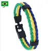 50 Stück / Los Herren Damen Armband Vintage handgefertigte Lederflagge Surf Braid Charm Herren Manschettenarmband Gemischte Stile Großhandel