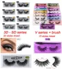 24 uur schip! 3D Mink Eyelashes 20 stijlen Oogmake-up Mink-valse-wimpers Zachte natuurlijke dikke nep-eyelashes 3D-eye-washing extension