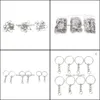 Keychains Fashion Aessories100 PCS/Set Siery Chains Rostfri Alloy Circle DIY 25mm Keyrings Jewelry KeyChain Key Ring1 Drop Delivery 2021 E