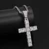 Diamond Cross Pendant Necklace Mens Gold Neckor Iced Out Pendant Hip Hop Jewelry258C