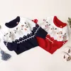 Ma&Baby 0-18M Christmas Newborn Infant Baby Boy Girl Knitted Sweaters Autumn Winter Warm Long Sleeve Deer Top Xmas Baby Clothing 210312