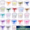 50pcs/lot Sheer Ribbon Organza Wedding Decorations Chair Sashes Belt Knot Chair Covers Bow Bands Ties Chairs Decoration Supplies