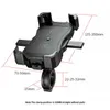 Motorcykel telefonhållare QC3.0 15W USB Smart Laddare Tråd Charing 2 i 1 Semiautomatisk Stand 360 graders rotationsfäste