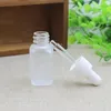 Storage Bottles & Jars 100pcs/lot 10/20/30ml Square Frost Clear Glass Essential Oil Bottle With Black White Dropper 1OZ Container