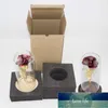 Couronnes de fleurs décoratives Guirlande lumineuse LED dans un dôme de verre sur une base en bois Le cadeau et une fleur de rose artificielle en feuille d'or pour les femmes (batterie N Prix d'usine conception experte