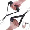 Maniglia da palestra antiscivolo Maniglia con anello a D Barra per cavi con fune per fitness Crossover Barra per tricipiti Tirare allenamento Fasce di resistenza del tubo di sollevamento C0224