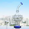 30 cm lång återvinnare dab riggar vattenpipa stora glas bong shisha återvinnare vatten bongs percolator pipes med 14 mm skål