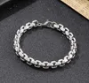 8mm Wide 82603903926039039 Size Silver Mens Necklace Bracelet Jewelry Set Stainless Steel Huge Rolo Link Chain Shi9597045