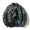 Winter Thick streetwear Men hip hop military coats bomber jacket Fall Solid Basic Coat Casual windbreaker custom 220301