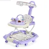 Multifuncion Antirollover Baby Walker Foldable Wheel Walker Newborn Learning Walking Safety Car With Music For 6-18 Month