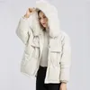 Women's Down & Parkas FTLZZ Winter Large Real Raccoon Fur Hooded Short Jacket Women 90% White Duck Coat Casual Loose Warm Snow Outwear Luci2