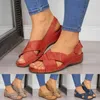 Femme Sandales Mode Chaussures Femme Coins 2021 Chaussures Pour Femmes Sandales Respirantes Dames Plus Taille Gladiateur Été Sandale Femme Y0608