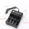 4.2V 18650 carregador quatro slots bateria li-íon USB independente portátil portátil 10440 14500 16340 16650 14650 18350 18500 18650 UF518