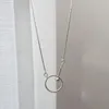 925 Sterling Silver Halsband för Wome Guldkedja Goth Neck Pendants Kvinnor Smycken För Kvinnor Kedja På Nack Valentines Present Q0531