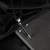 Pendant Necklaces JHSL Men Cross Christian Necklace Black Silver Color Stainless Steel Fashion Male Jewelry Wholesale Arrivla 2021