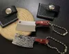 Crochets Rails multi-fonction porte-clés petit couteau de poche porte-clés Mini couteaux de boucher collier outil d'urgence pendentif hommes cadeau XB1