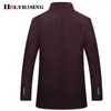 Holyrising Wollmantel Herren Dicke Mäntel Topcoat Herren Einreihige Mäntel und Jacken mit verstellbarer Weste 4 Farben M-3XL 211119