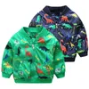 Spring Autumn 2 3 4 6 8 10 Years Children Baby Zipper Tops Outwear Handsome Cartoon Baseball Sports Jacket For Kids Boys 210529